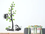 برچسب دیواری: درخت دو رنگ با روباه و سنجاب - تصویر 2