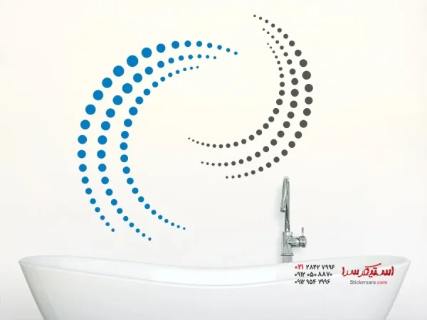 برچسب دیواری سه بعدی طرح چرخشی - Image 3