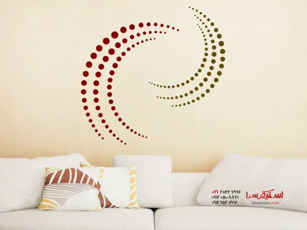برچسب دیواری سه بعدی طرح چرخشی - Image 4
