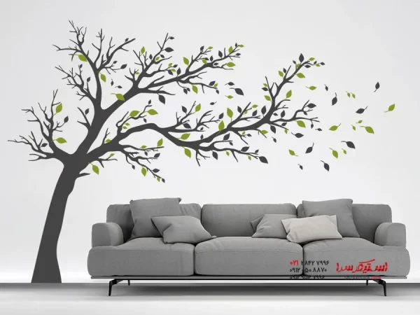 برچسب دیواری: درخت بزرگ در باد - Image 2
