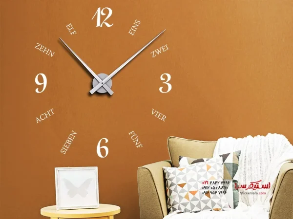 برچسب دیواری حروف و اعداد ساعت - تصویر 4