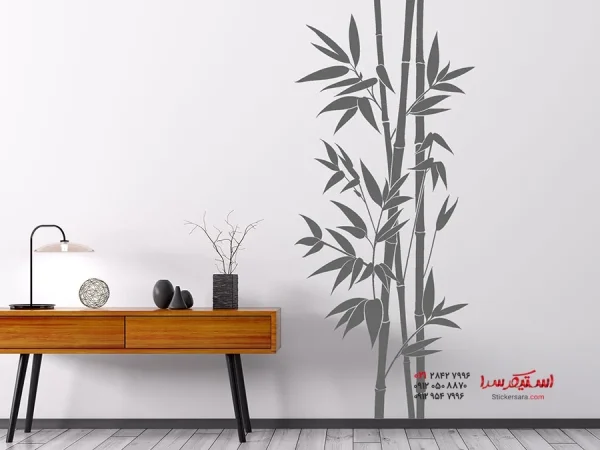 برچسب دیواری بامبو با ارتفاع اتاق - Image 3