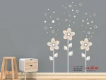 برچسب دیواری طرح گل حباب صابون - Image 2