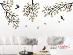 برچسب دیواری با طرح شاخه‌های آویزان از پرندگان - Image 2