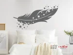برچسب دیواری طرح پر با ستاره - Image 3