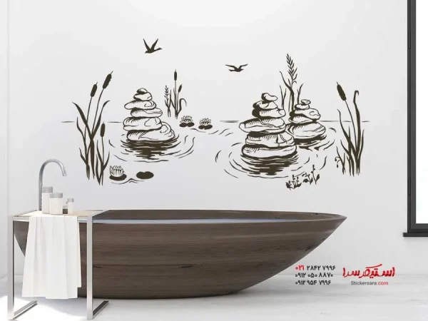 برچسب دیواری سنگ‌های ذن - Image 2