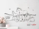 برچسب دیواری: اسب‌ها در چراگاه - تصویر 3