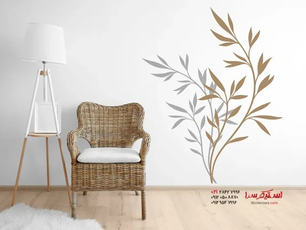 برچسب دیواری چمن‌های منحنی - Image 3