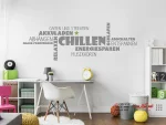 برچسب دیواری "Chill" کلمه ابر با ستاره - Image 4