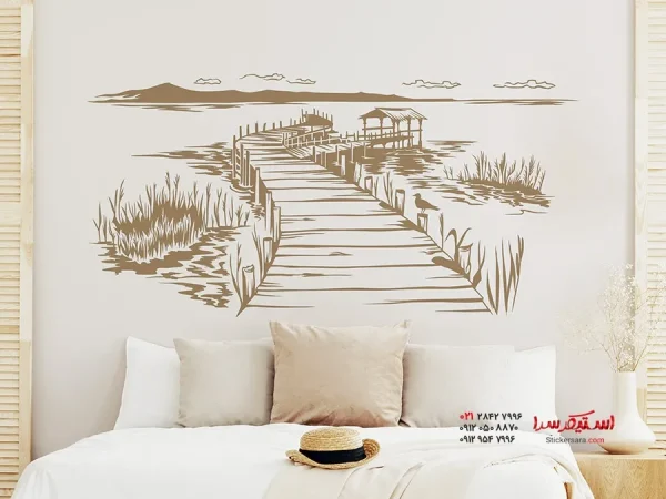 برچسب دیواری اسکله به دریا - Image 4