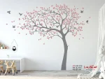 برچسب دیواری: درخت بهاری با  دسته پرندگان - Image 4