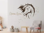 استیکر دیواری سر اسب با ستاره و اسم - Image 4