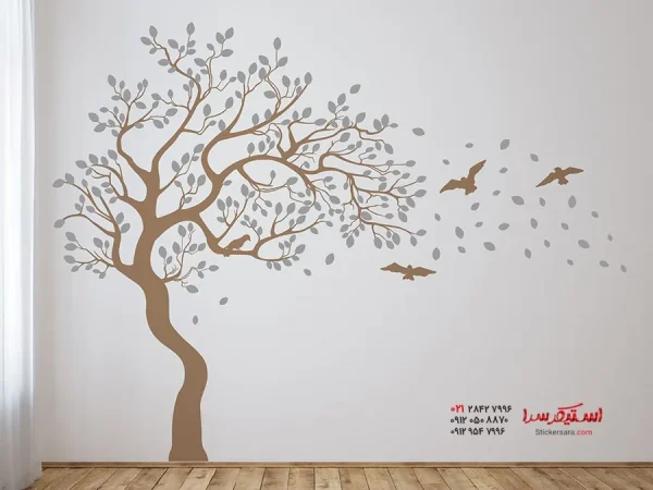 برچسب دیواری درخت خمیده - Image 4