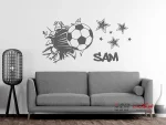 استیکر دیواری فوتبال با اسم و ستاره - Image 4
