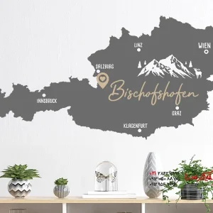 عکس استیکر دیواری اتریش با مکان دلخواه