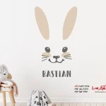 استیکر دیواری اسم حیوان دست اموز گونه با اسم دلخواه