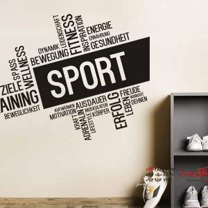 استیکر دیواری اسپرت ورد ابری مدرن