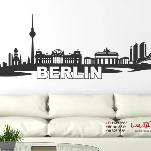 عکس برچسب دیواری اسکای‌لاین برلین