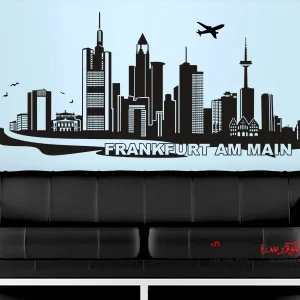 عکس برچسب دیواری اسکای‌لاین فرانکفورت