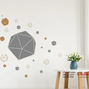 عکس استیکر دیواری با اشکال سه بعدی