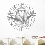 استیکر دیواری خنده دار تنبل