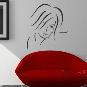 استیکر دیواری بانوی شیک