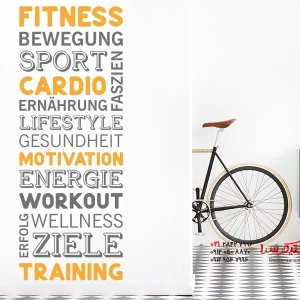 استیکر دیواری برای تمرینات تناسب اندام