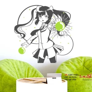 استیکر دیواری دختر انیمه
