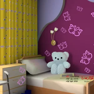 استیکر دیواری دسته پروانه ها