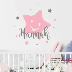 استیکر دیواری ستاره با اسم دلخواه