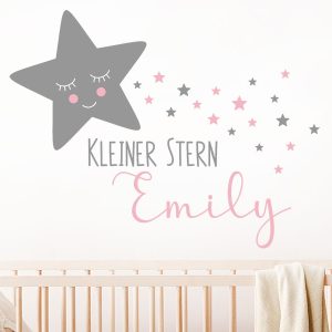 استیکر دیواری ستاره کوچک با اسم دلخواه