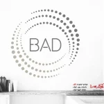 عکس استیکر دیواری سه بعدی حمام طرح چرخشی