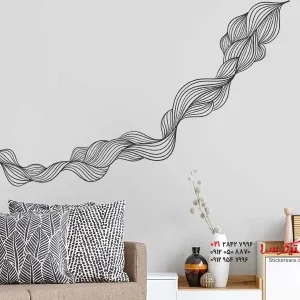 عکس استیکر دیواری سه بعدی رشته ای