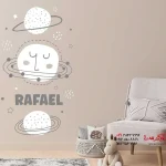 استیکر دیواری سیارات با نام دلخواه