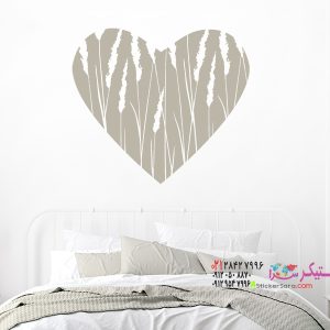 عکس استیکر دیواری طرح قلب چمنی