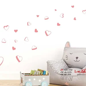 استیکر دیواری طرح قلب