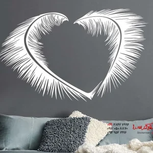 استیکر دیواری طرح قلب