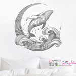 عکس استیکر دیواری طرح نهنگ