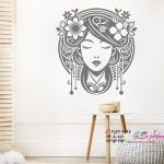 عکس استیکر دیواری طرح گل خاور دور
