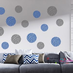 عکس استیکر دیواری طرح گل رز رترو