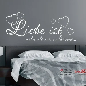 عکس استیکر دیواری عشق بیشتر است