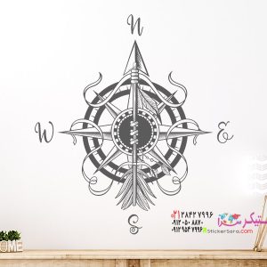 عکس استیکر دیواری قطب نمای بوهو