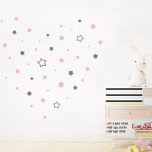 استیکر دیواری قلب ستاره ای