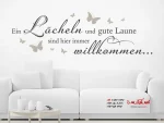 استیکر دیواری لبخند خوش آمدید