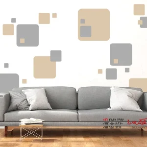 استیکر دیواری مکعبی دو رنگ