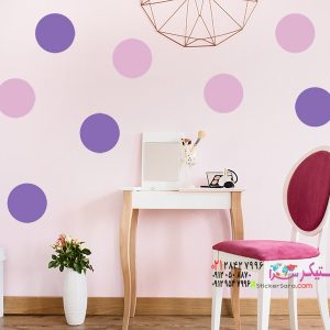 استیکر دیواری نقطه‌ای خلاقانه