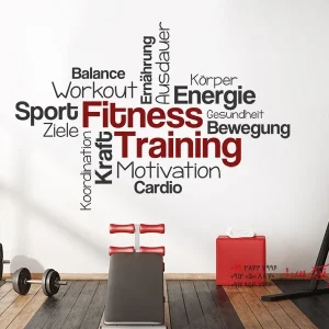 استیکر دیواری ورد کلود تمرینات تناسب اندام