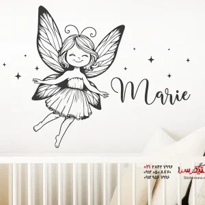 استیکر دیواری پری عشق با اسم دلخواه