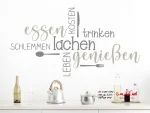 استیکر دیواری کلمه ابر زمان غذا