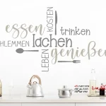استیکر دیواری کلمه ابر زمان غذا